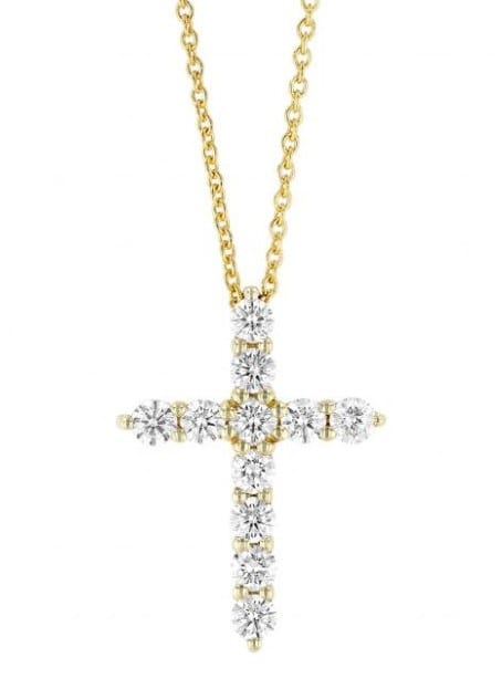 Roberto Coin Tiny Treasures Diamond 18K Polished Yellow Gold Pendant Necklace