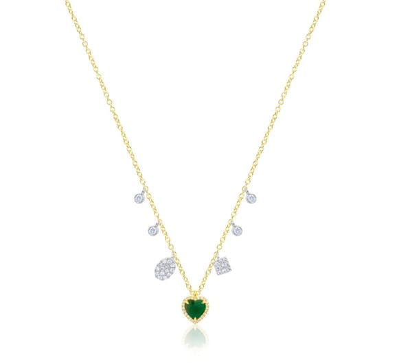 MEIRA T Emerald 14K Polished Yellow Gold Chain Necklace