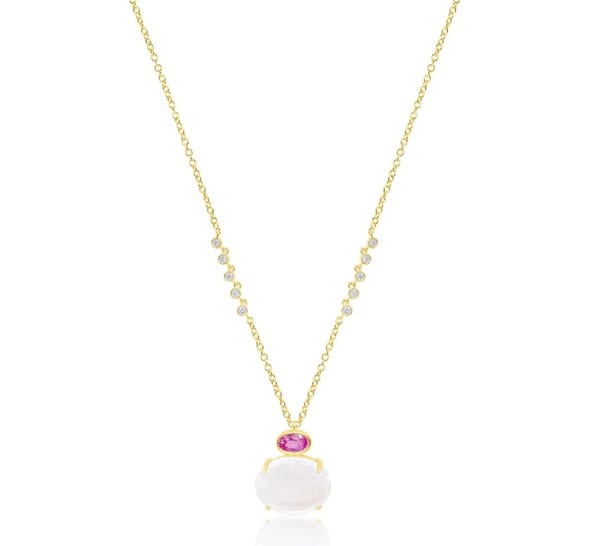 MEIRA T Moonstone 14K Polished Yellow Gold Pendant Necklace