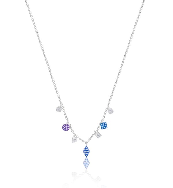 MEIRA T Diamond 14K Polished White Gold Pendant Necklace