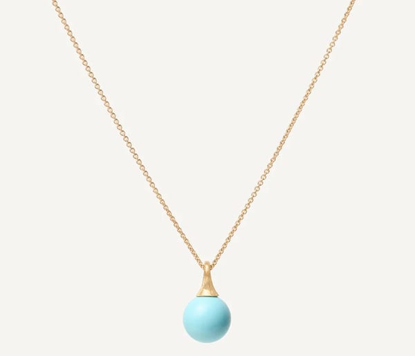 Marco Bicego Africa Turquoise 18K Yellow Gold Chain Necklace