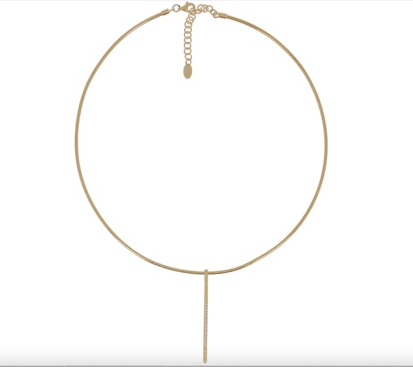 Pesavento Diamond 18K Polished Yellow Vermeil Drop Necklace