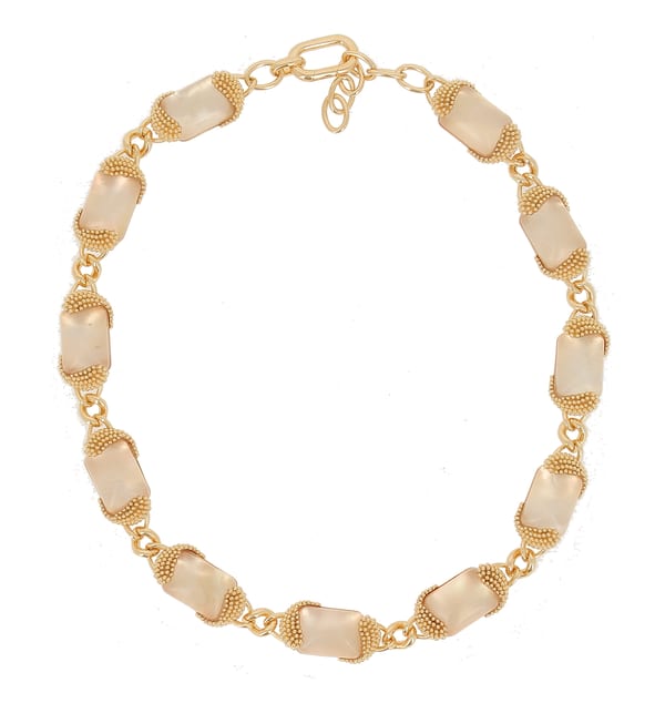 Pesavento Crystal 18K Matte Yellow Vermeil Chain Necklace