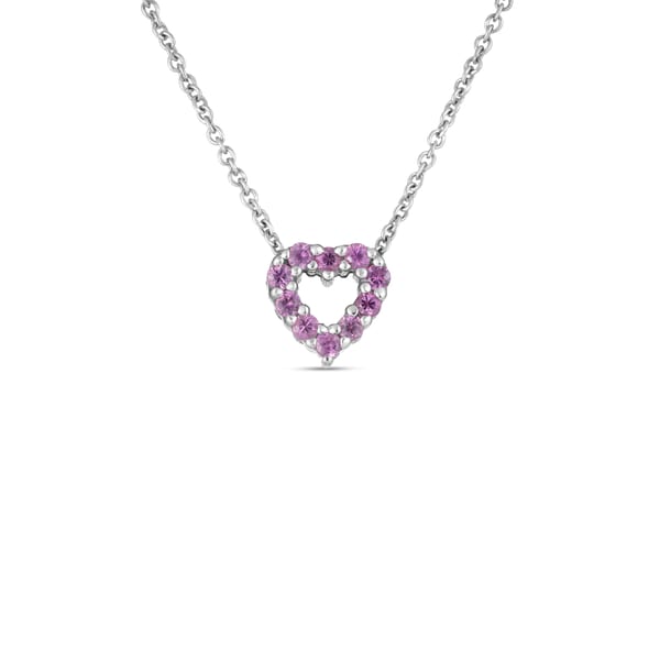 Roberto Coin Diamond 18K Polished White Gold Pendant Necklace