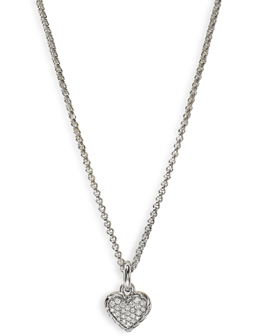 John Hardy Diamond Polished Silver Sterling Silver Chain Necklace
