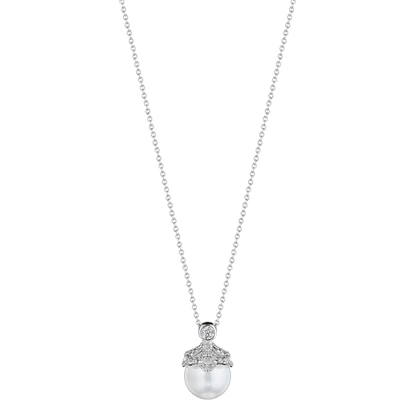 Verragio Diamond 18K Polished White Gold Pendant Necklace