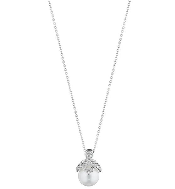 Verragio Diamond 18K Polished White Gold Pendant Necklace