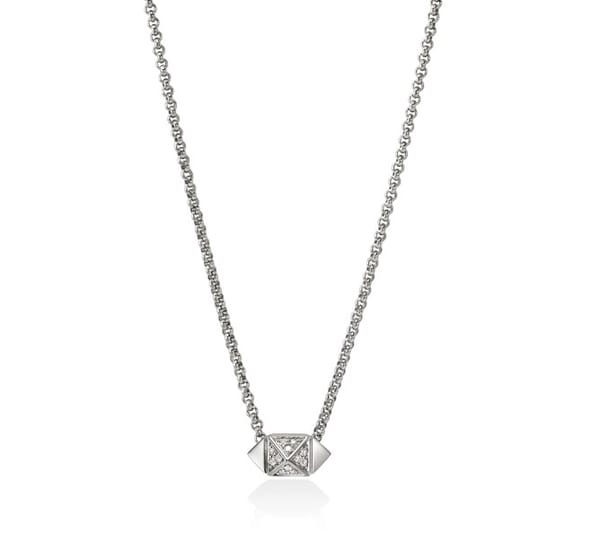 John Hardy Diamond Polished Silver Sterling Silver Chain Necklace