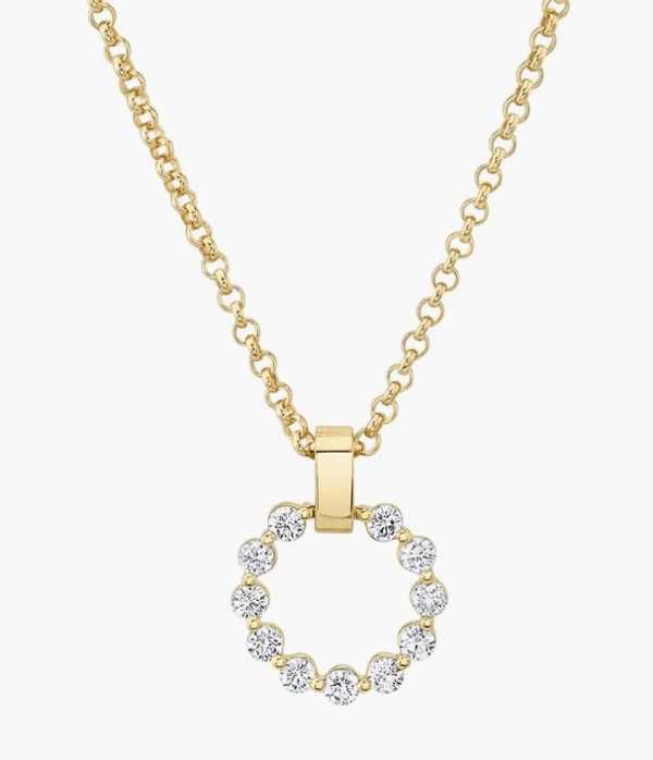 Michael M Diamond 18K Polished Pink Gold Pendant Necklace