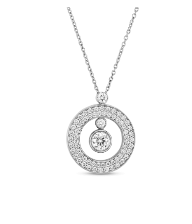 Cento Collection by Roberto Coin Diamond 18K Polished White Gold Pendant Necklace