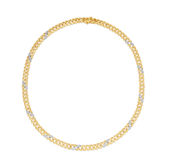 Roberto Coin Diamond 18K Polished Yellow Gold Chain Necklace