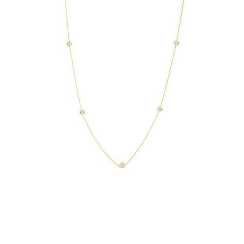 Roberto Coin Diamond 18K Polished Yellow Gold Station Necklace