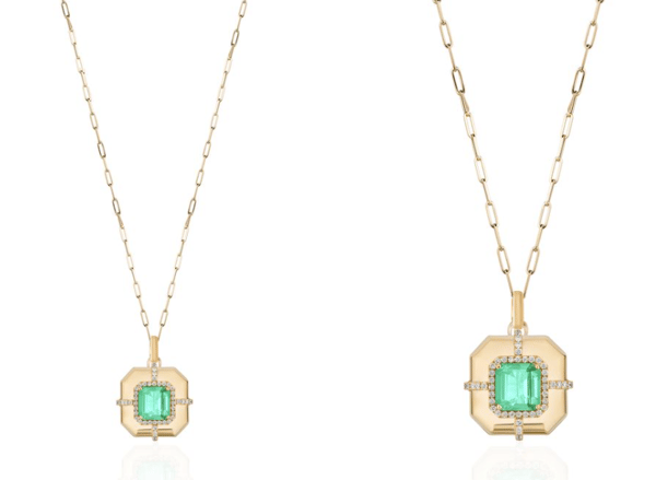 Goshwara G-One Emerald 18K Polished Yellow Gold Pendant Necklace