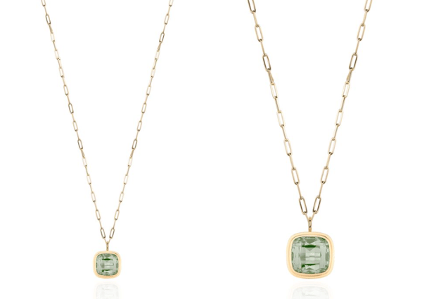 Goshwara Manhattan Prasiolite 18K Polished Yellow Gold Pendant Necklace