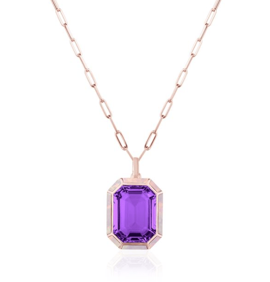 Goshwara Manhattan Amethyst 18K Polished Yellow Gold Pendant Necklace