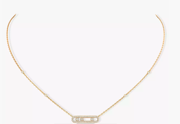 Messika Move Diamond 18K Polished Yellow Gold Pendant Necklace