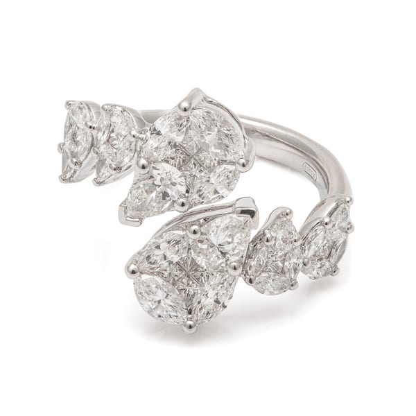 ZYDO ITALY Diamond 18K White Gold Band Ring