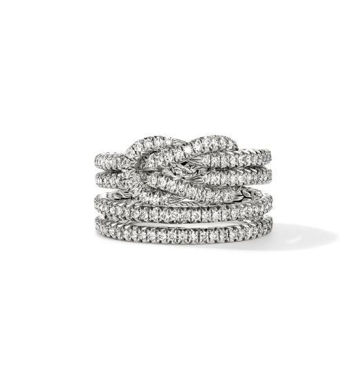 John Hardy Diamond Sterling Silver Band Ring