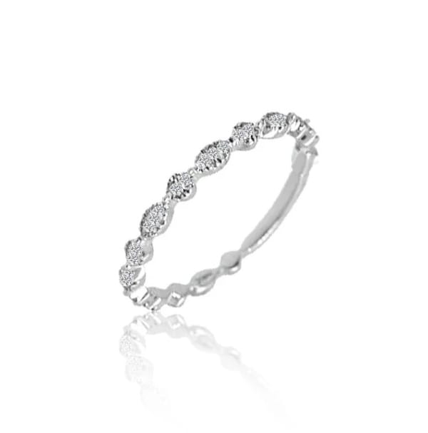 MEIRA T Diamond 14K Polished White Gold Band Ring