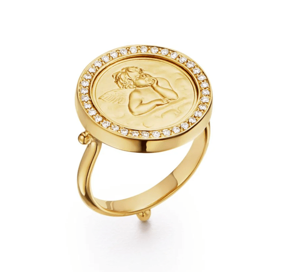 Temple St Clair Diamond 18K Polished Yellow Gold Cocktail Ring