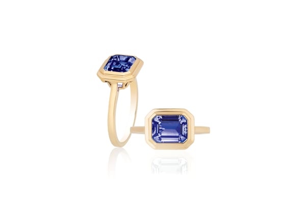 Goshwara Manhattan Tanzanite 18K Polished Yellow Gold Ring