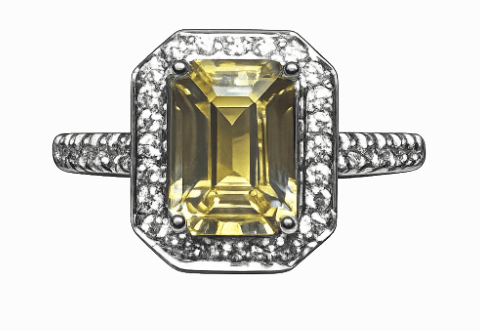 Suna Bros Sapphire 950PTK Polished Silver Platinum Band Ring