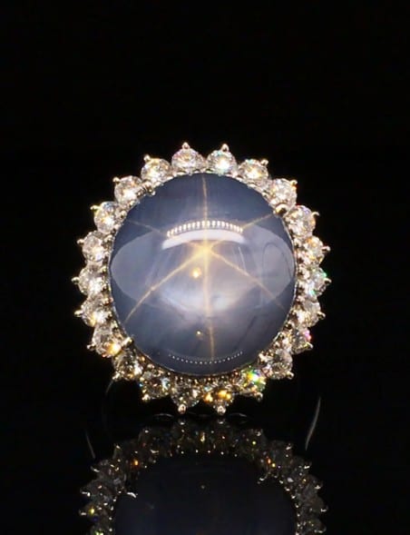 Suna Bros Sapphire 950PTK Polished White Platinum Band Ring