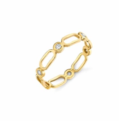 Michael M Diamond 18K Polished Yellow Gold Band Ring