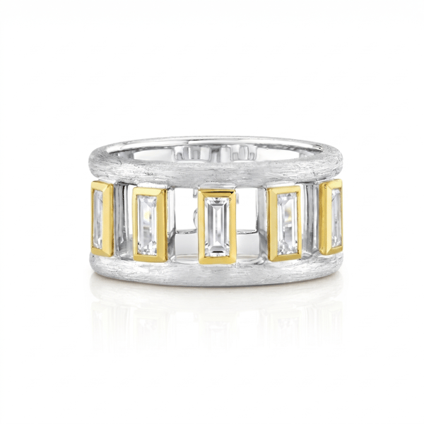 Sloane Street Topaz Silver Sterling Silver Band Ring