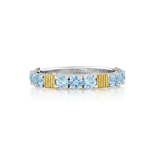 Sloane Street Topaz Silver Sterling Silver Band Ring
