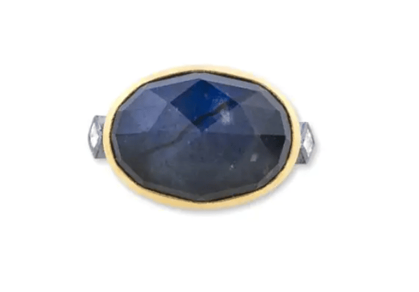 Lika Behar Collection Labradorite Matte Silver Sterling Silver Band Ring