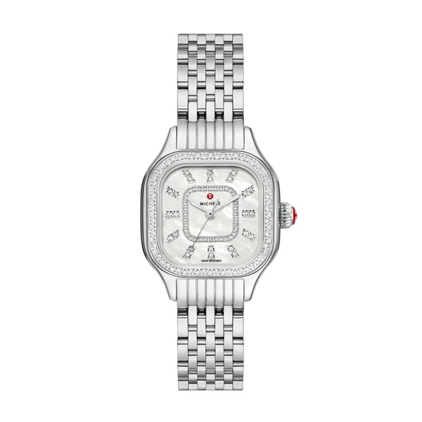 Michele Watches Diamond Stainless Steel Watch