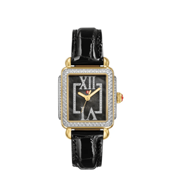 Michele Watches Deco Diamond Stainless Steel Watch
