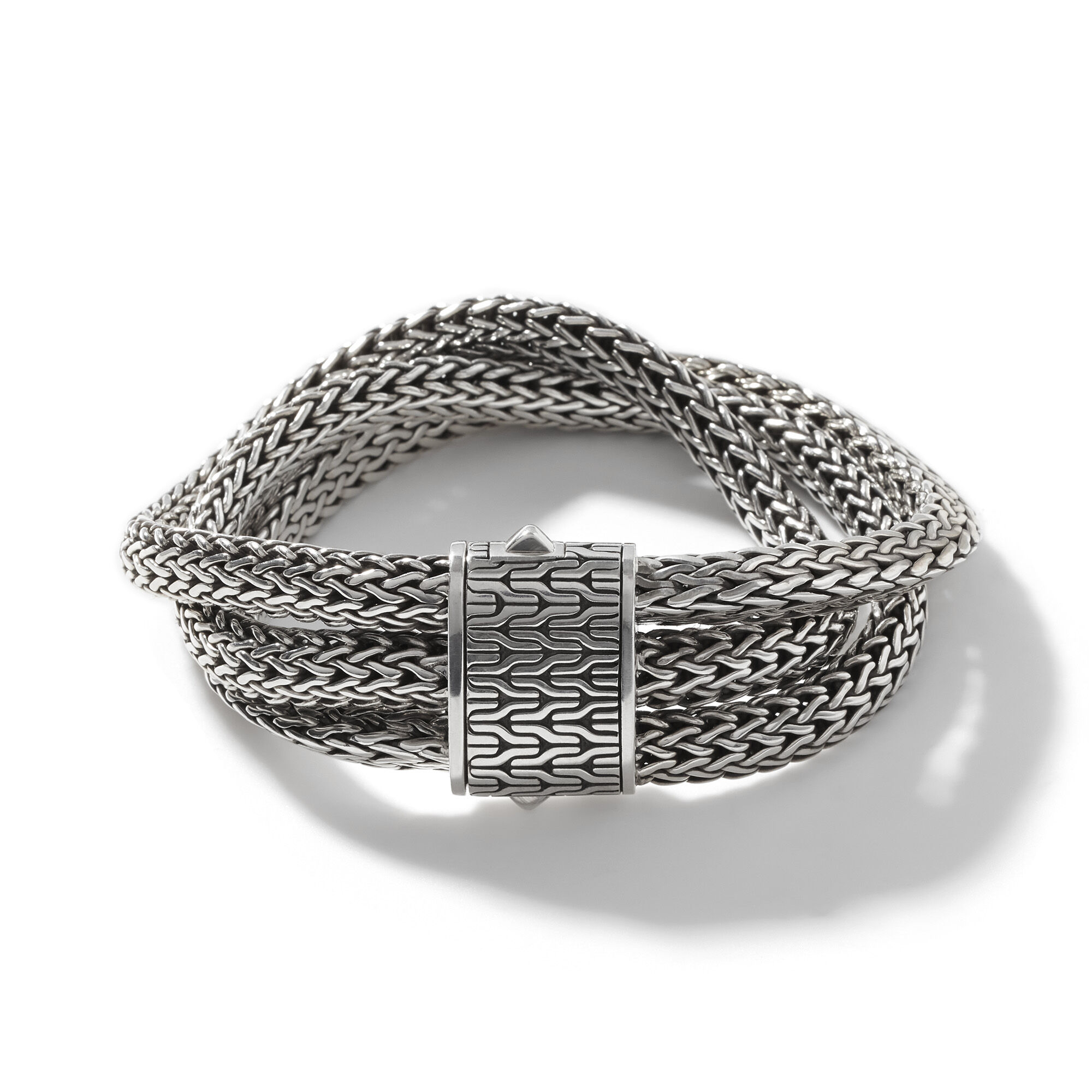 Contemporary Chain Classic Chain Women Medium  Hammered Bracelet BB900211XM