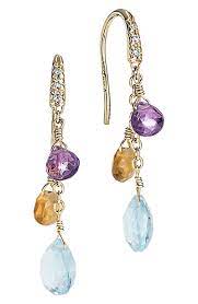Contemporary Dangle Paradise Women  18 Engraved Earrings OB1742-AB-MIX01T