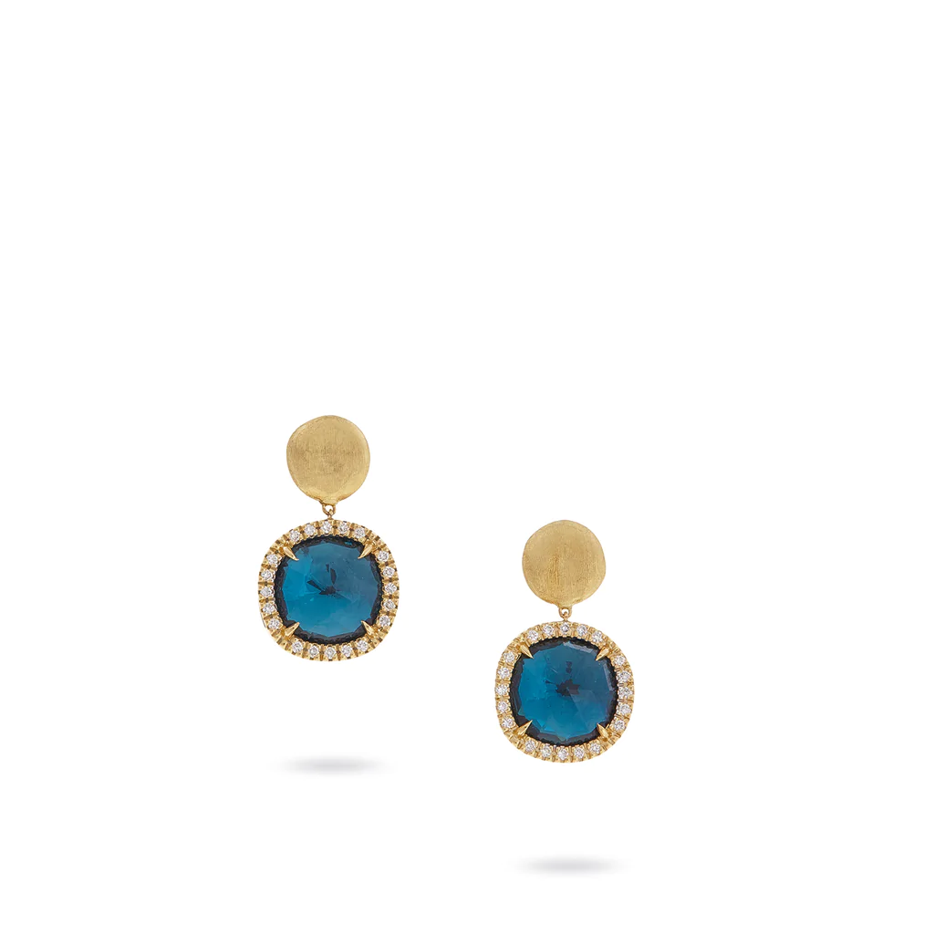 Contemporary Drop Jaipur Color Women  18 Satin Earrings OB1563-B TPL01 Y
