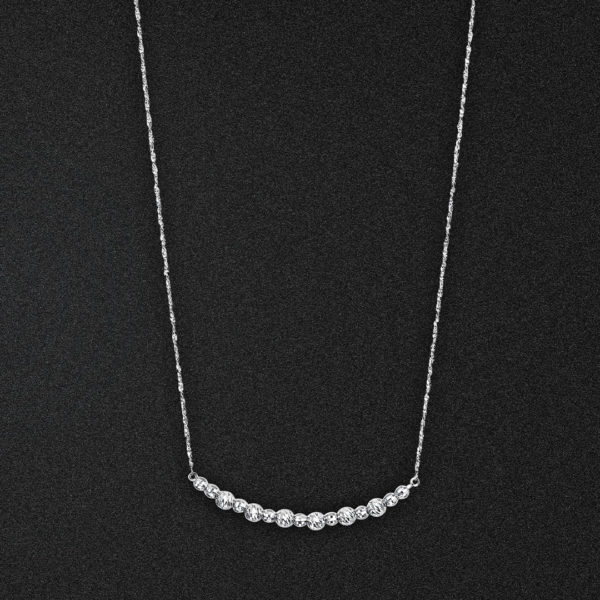 Contemporary Gaduated  Women  850PT Diamond Cut Necklace PTN2017