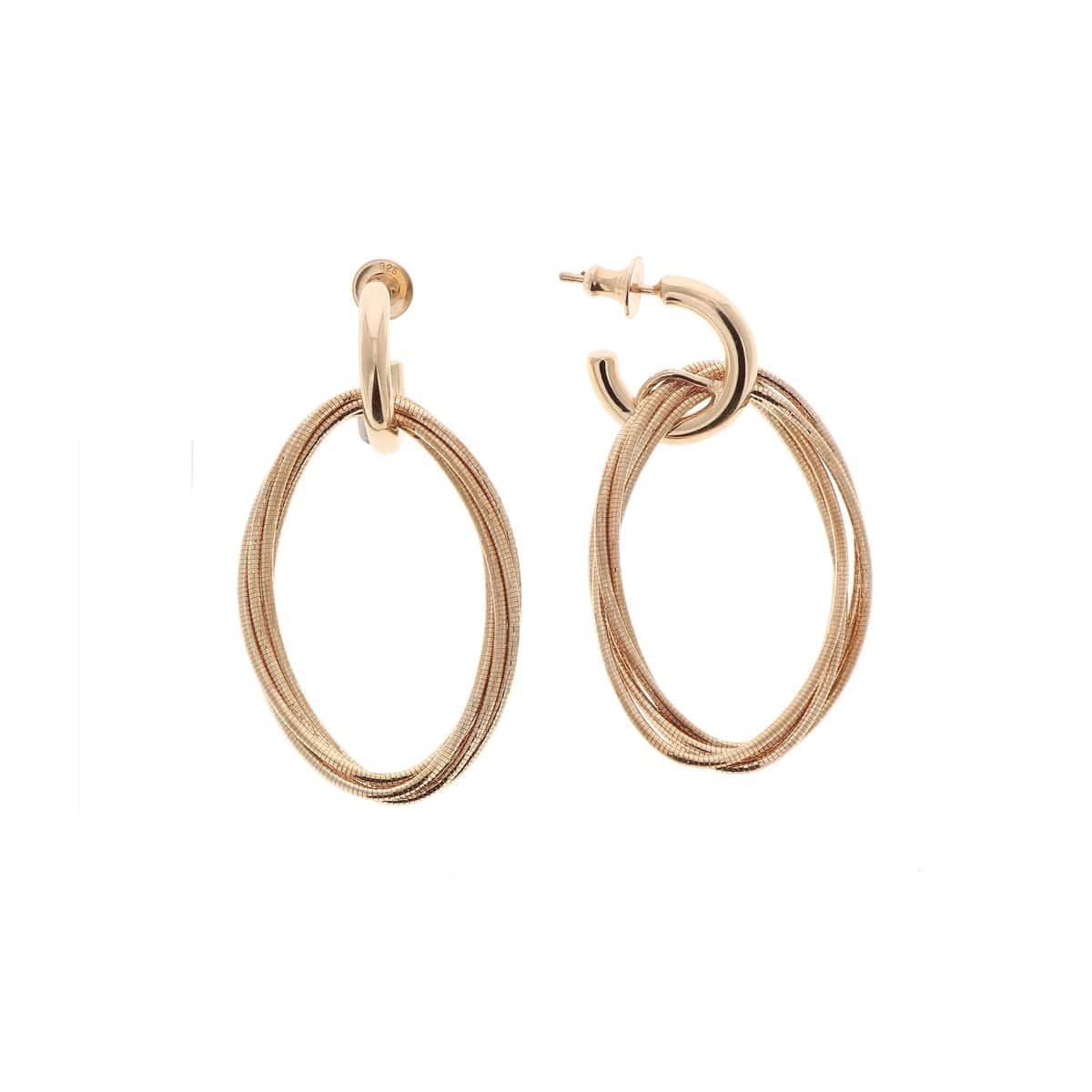 Contemporary Hoop DNA Women   Polished Earrings WDNAO114