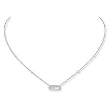 Contemporary Pendant Move Uno Women  18 Polished Necklace 04708-WG / G63999