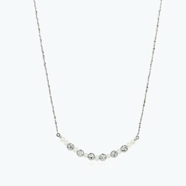 Chain  Women 18 850PT Diamond Cut Necklace PTN2040