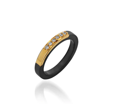 Contemporary Band    14  Ring 21-R2586-YG-SS-DI