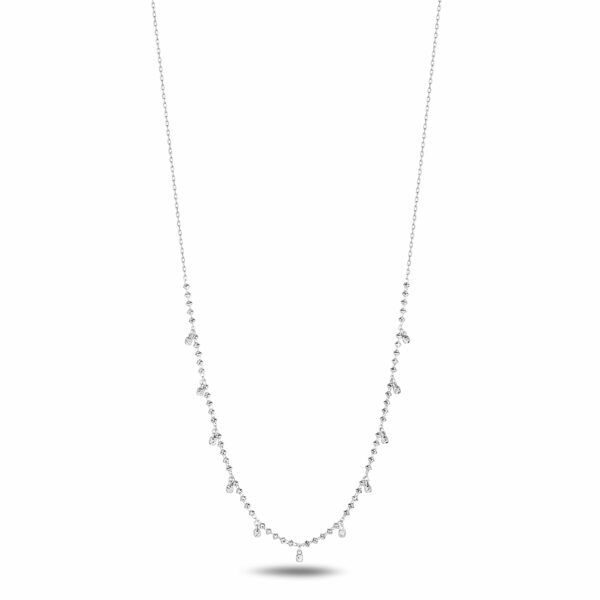 Contemporary Choker  Women 18 950PT Polished Necklace PTN2036
