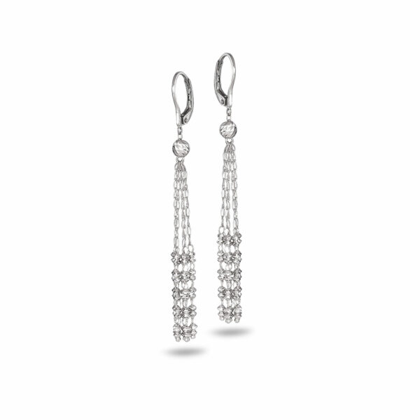 Contemporary Dangle  Women  850/950PT Diamond Cut Earrings PTE8005-LB