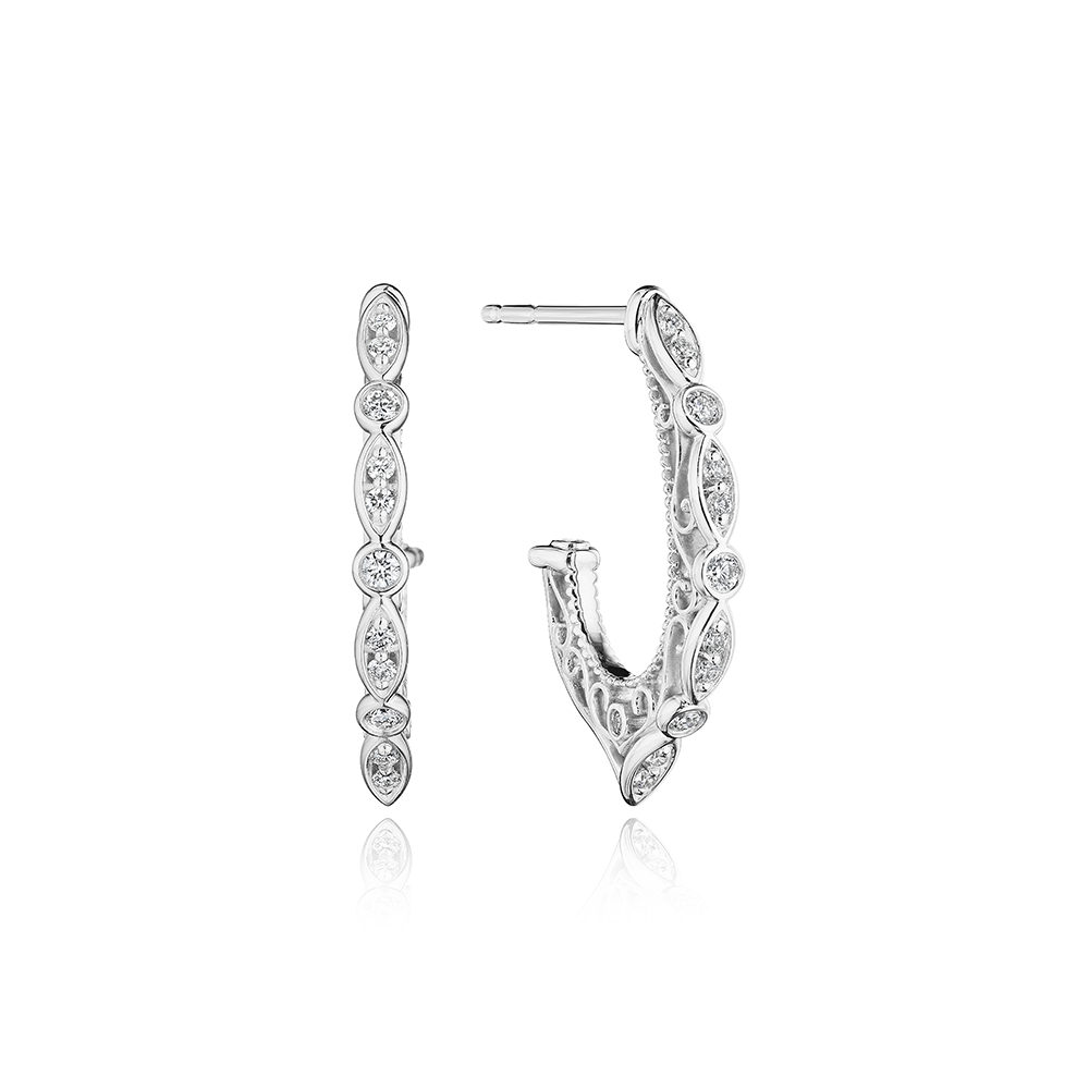 Hoop  Women  18 Polished Earrings J-0215122-WH