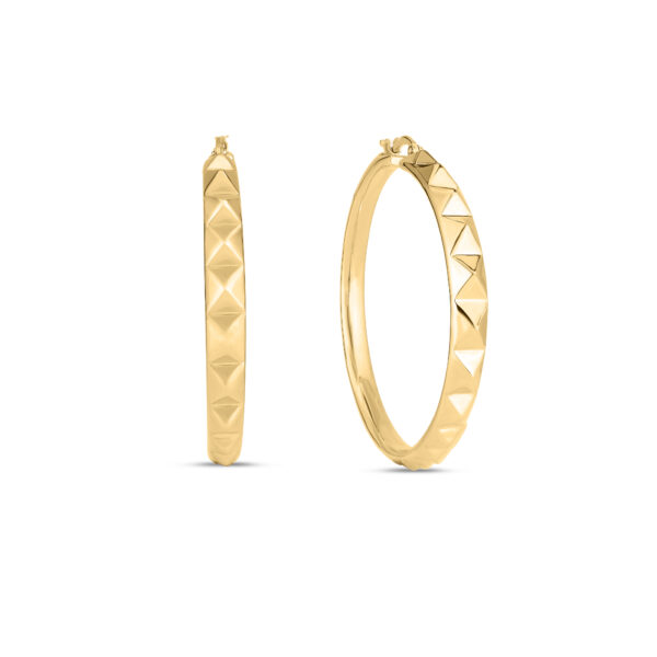 Contemporary Hoop  Women  18 Polished Earrings 6740648AYER0
