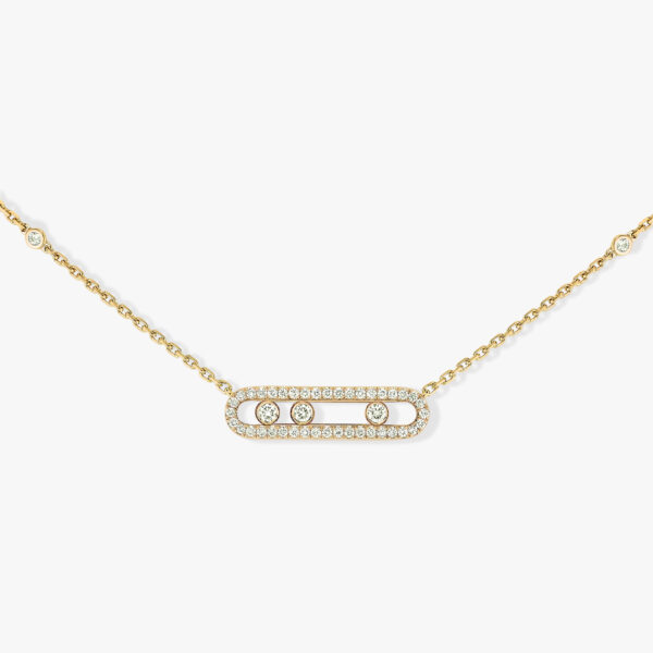 Contemporary Station Move Women  18 Polished Necklace 04322-YG/J17914