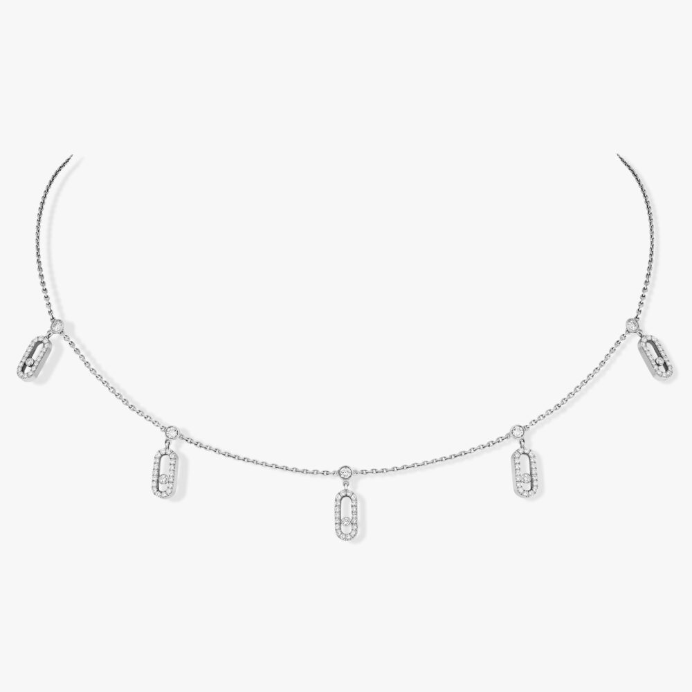 Contemporary Choker Move Uno Women  18 Polished Necklace 12150-WG/G51488