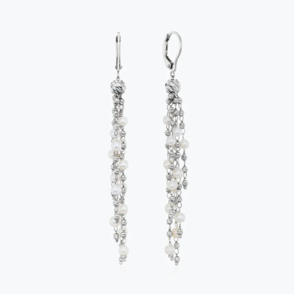 Contemporary Dangle  Women   Diamond Cut Earrings PTE8004-LB