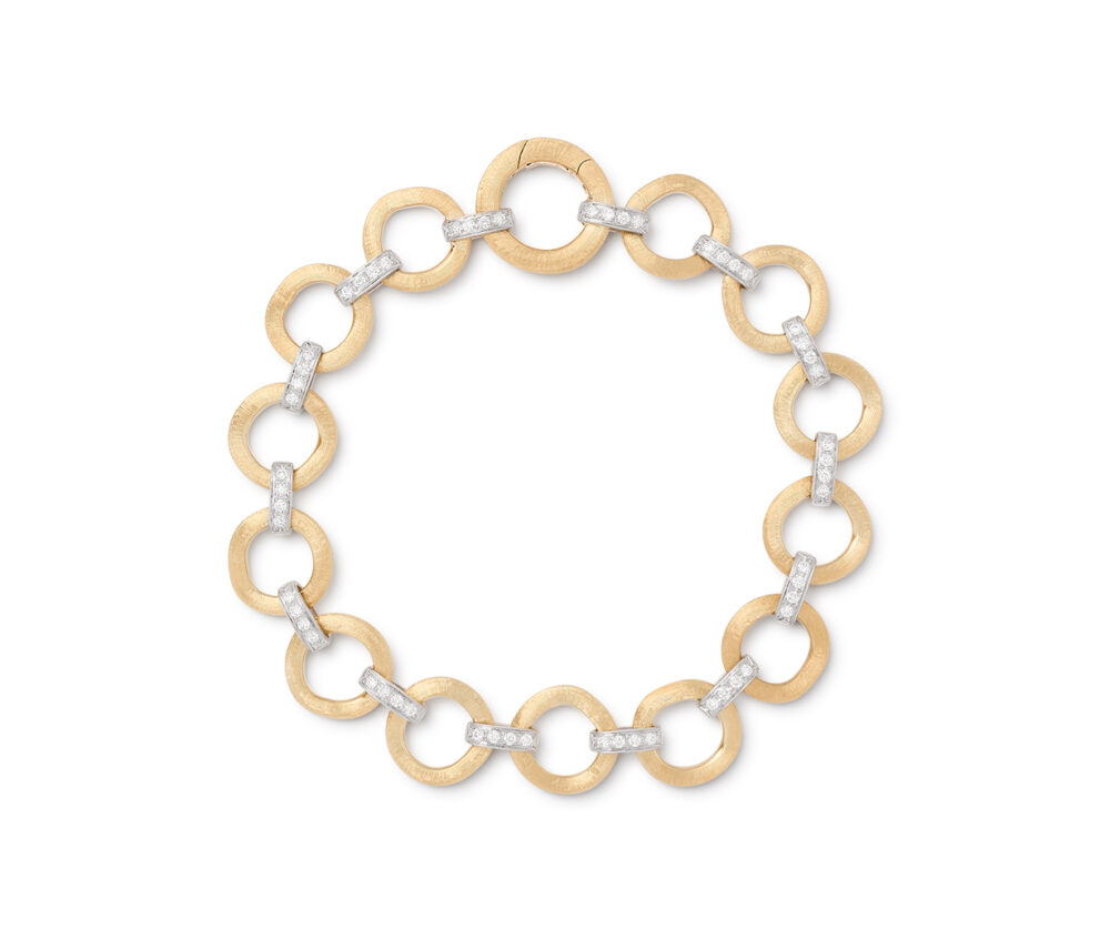 Contemporary Link Jaipur Gold Women 7.5 18 Engraved Bracelet BB2660 B YW