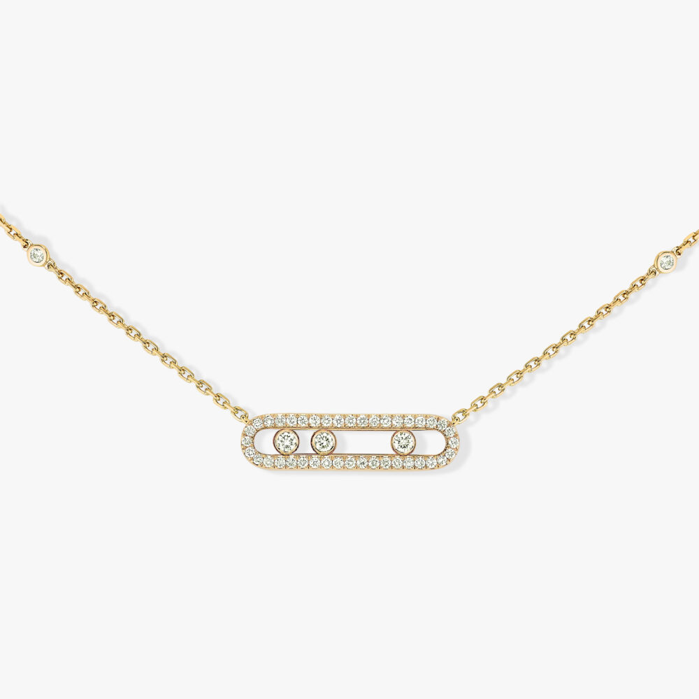 Contemporary Station Move Women  18 Polished Necklace 04322-YG/J17914